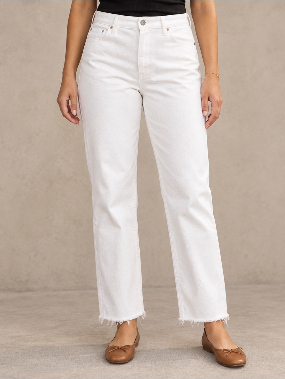 Sanctuary Good Vibes Jeans 32 Women’s 12 White High Rise Straight Raw Hem